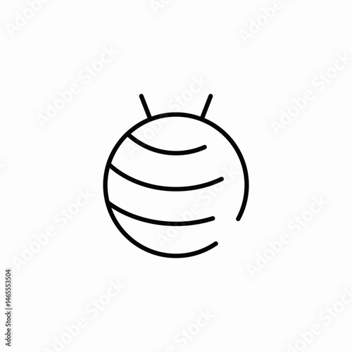 fitness ball icon sign vector