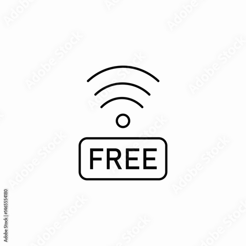 free wifi icon sign vector