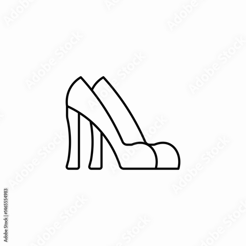 high heel shoes icon sign vector