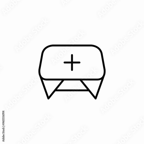 medical stool icon sign vector