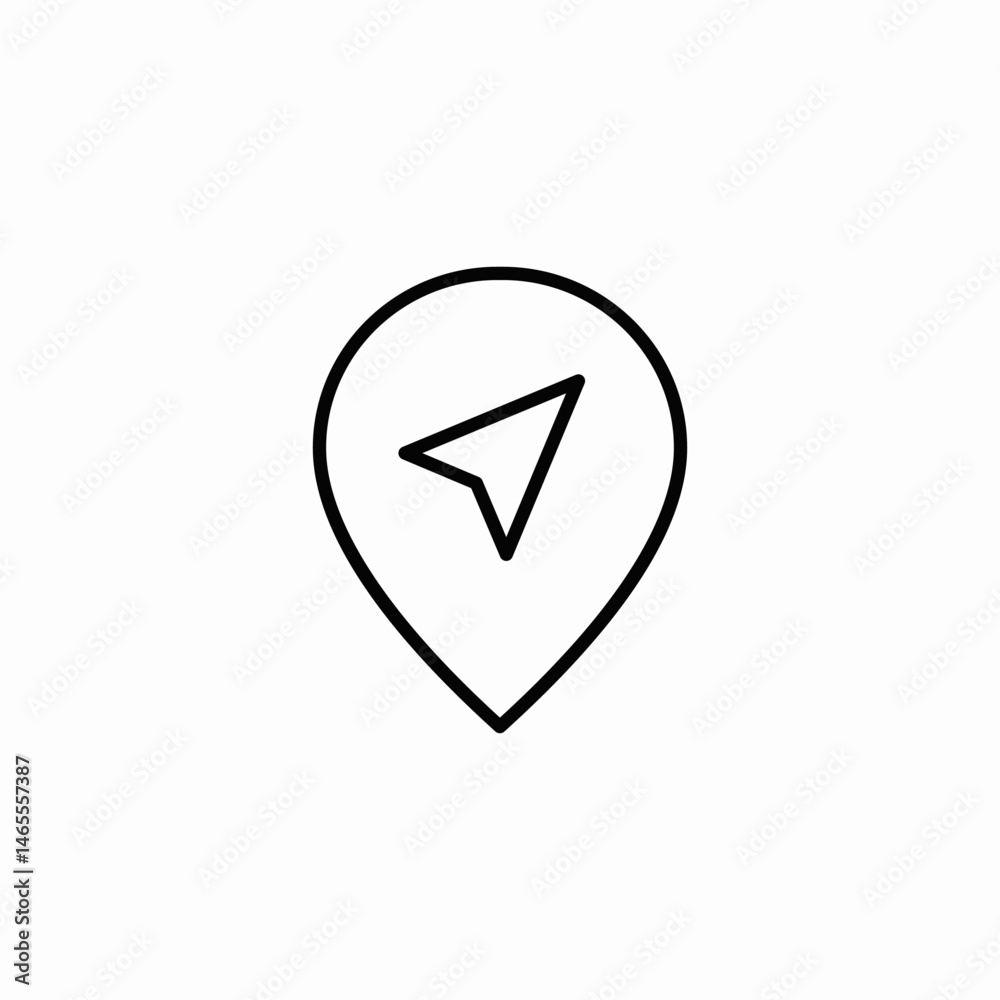 navigate location icon sign vector navigate location icon sign vector