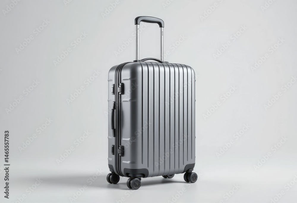 Travel Suitcase Rolling on Studio Floor for Vacation and Business Trips