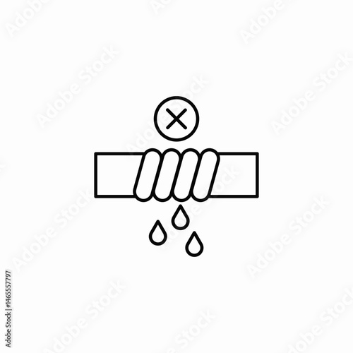 no hand squeeze icon sign vector