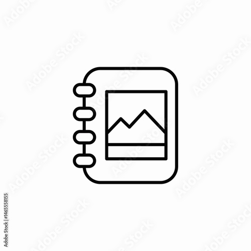 photo album icon sign vector