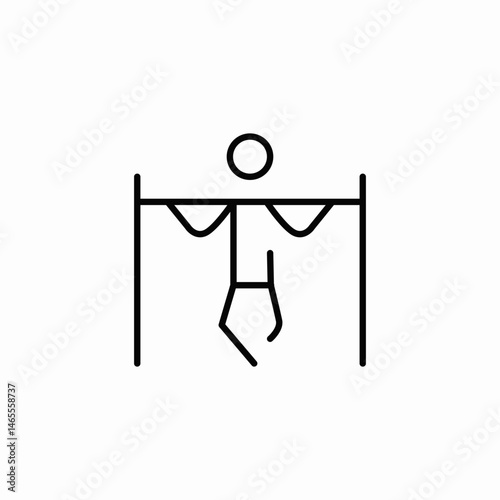 pull up exercise icon sign vector