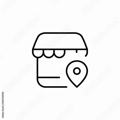 retail store location icon sign vector