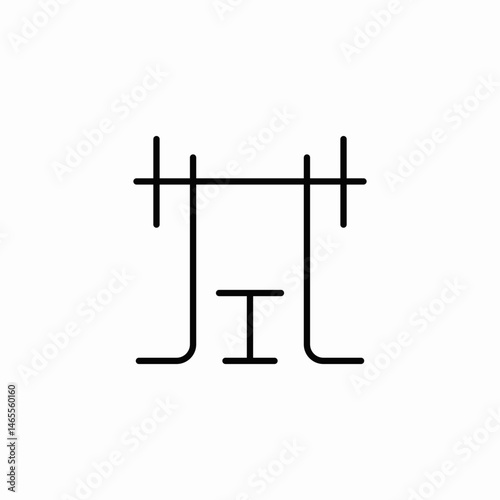 smith machine icon sign vector
