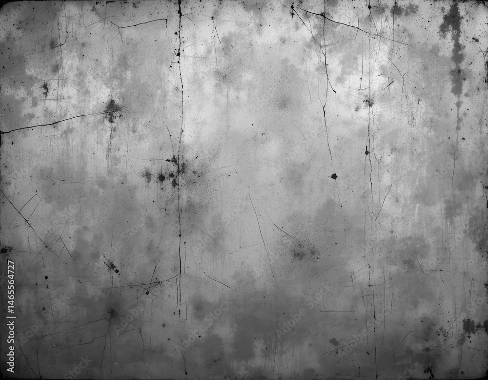 Distressed Metal Texture with Scratches and Stains in Monochrome