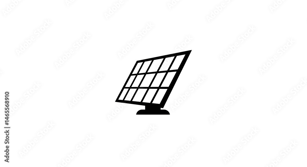 Solar Panel Icon Isolated on White Background