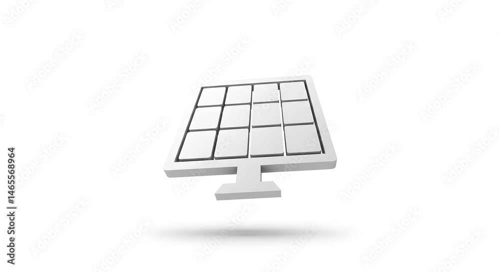 Solar Panel Icon isolated on white background