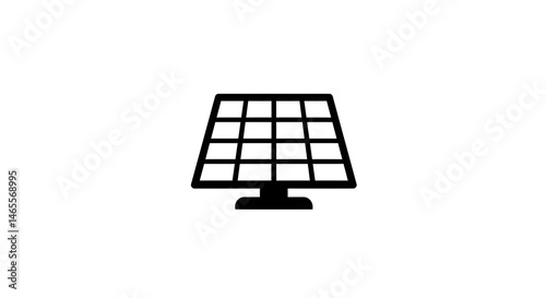Obraz na płótnie Solar Panel Icon isolated on white background w salonie
