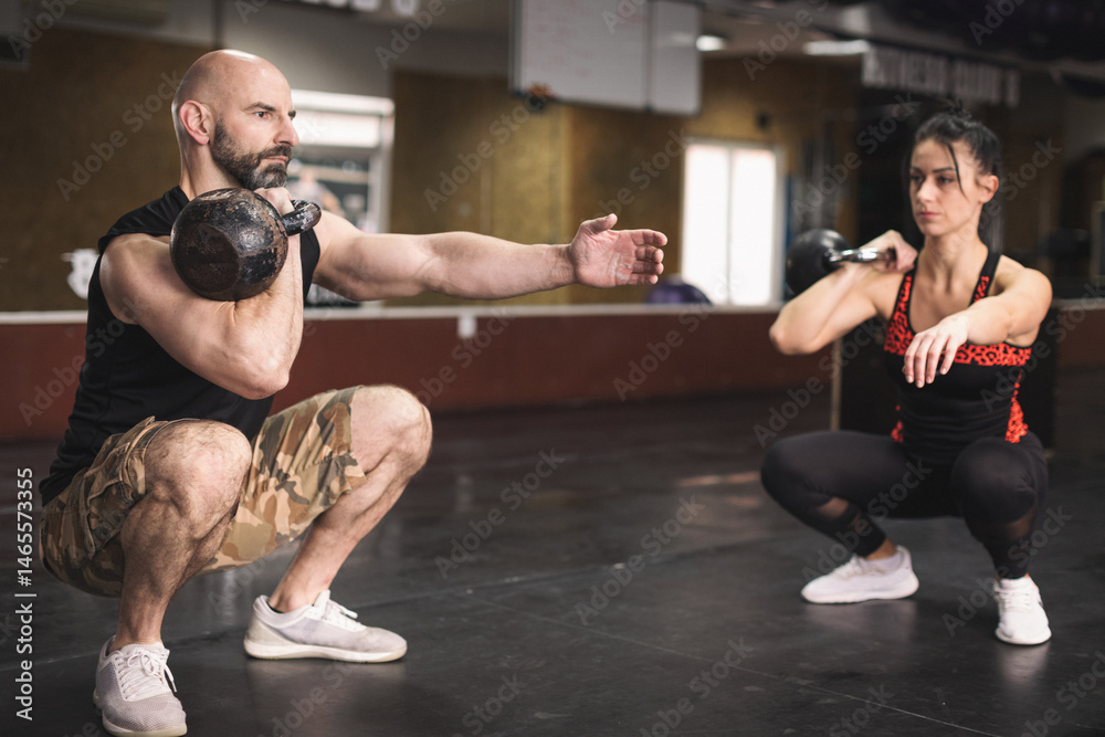 Naklejka premium Crossfit training