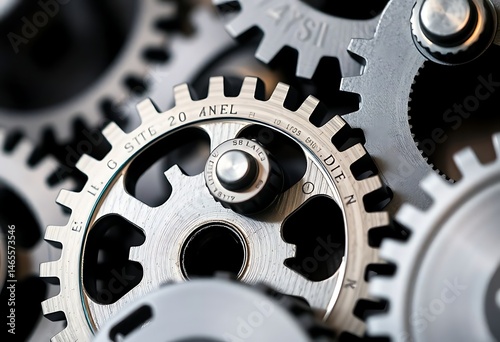close up of a bunch of gears