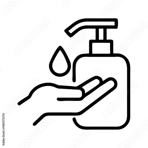 Black outline icon of cleaning checklist with broom and sparkles, symbol of completed tasks, hygiene control and housekeeping organization concept