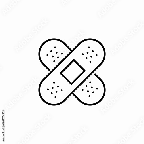 adhesive bandage icon sign vector
