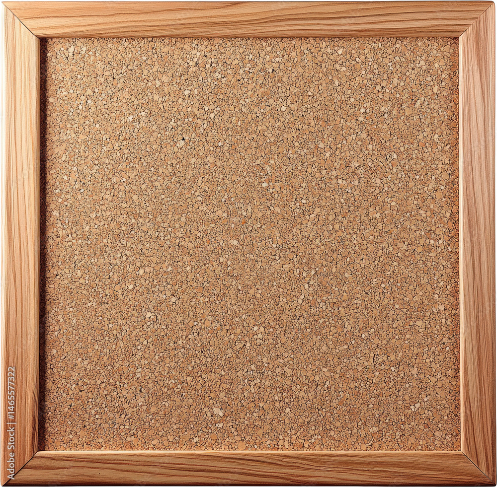 Fototapeta premium Cork Bulletin Board with Wooden Frame