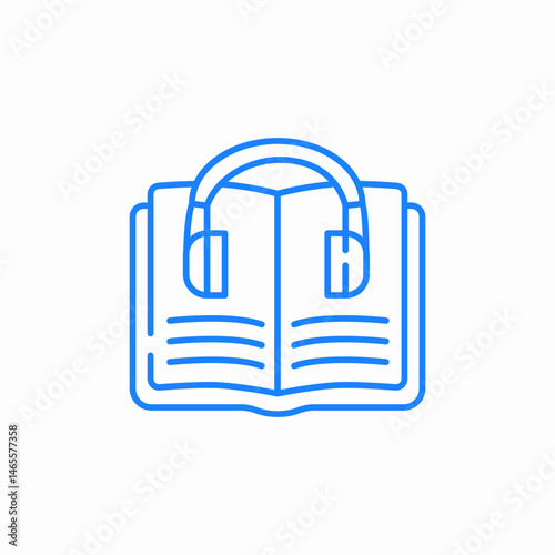 audio learning icon sign vector