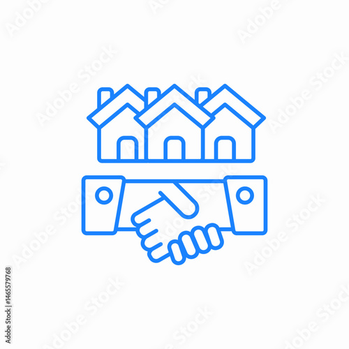 community housing icon sign vector