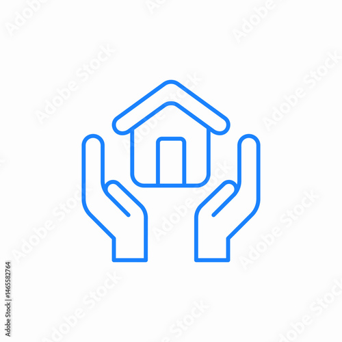 hands house icon sign vector