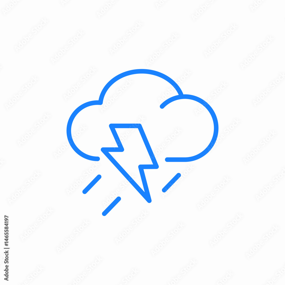 isolated thunderstorm icon sign vector isolated thunderstorm icon sign vector