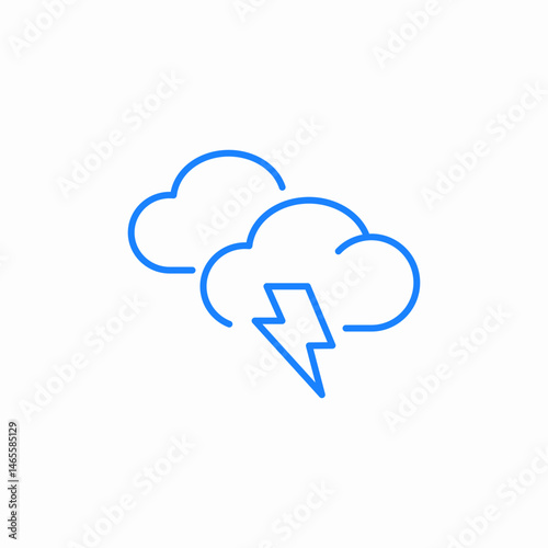 lightning clouds icon sign vector