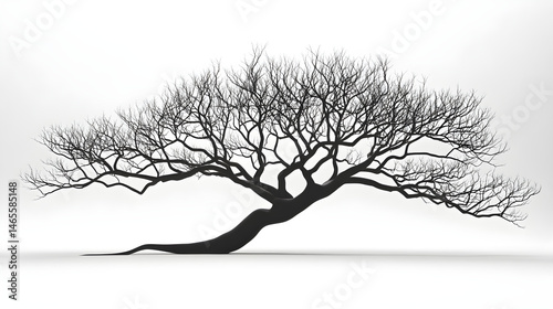 Elegant Simplicity: The Traced Outline of a Majestic Tree