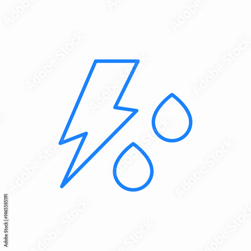 lightning rain icon sign vector
