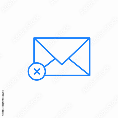 mail remove icon sign vector