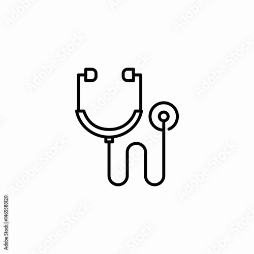 medical stethoscope icon sign vector