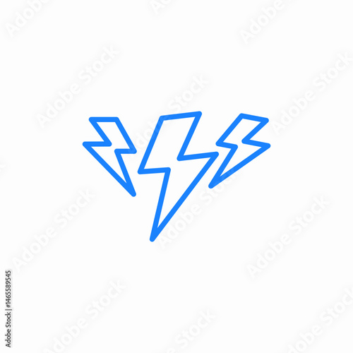 multiple lightning icon sign vector
