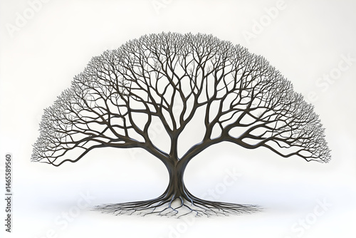 Elegant Simplicity: The Traced Outline of a Majestic Tree
