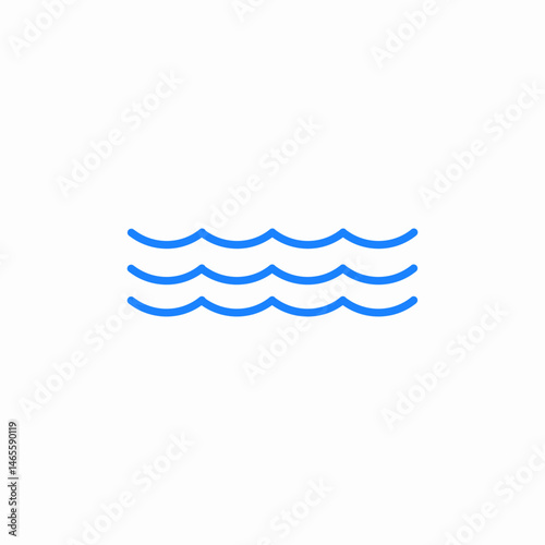 ocean waves icon sign vector
