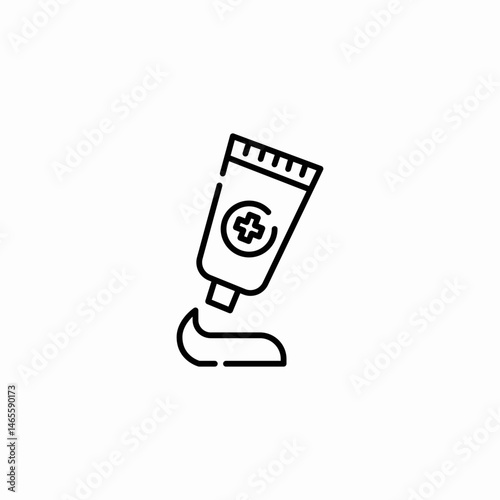 ointment tube icon sign vector