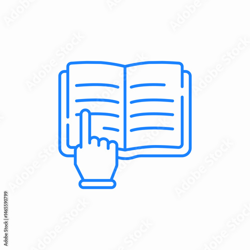 open guide icon sign vector