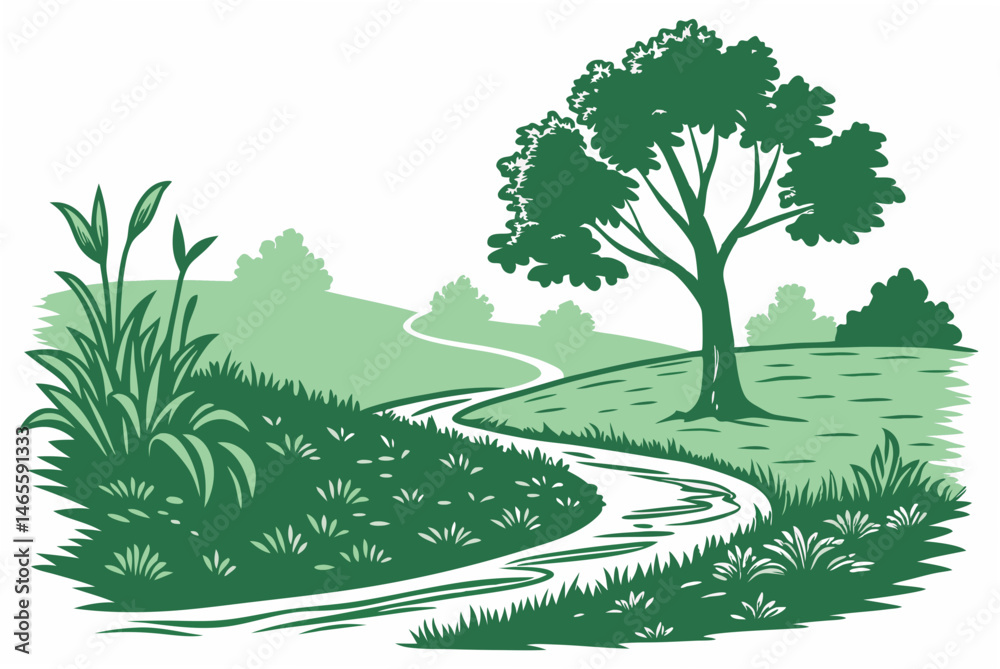 Obraz premium landscape with trees