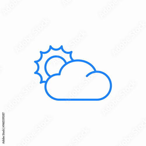 partly cloudy icon sign vector