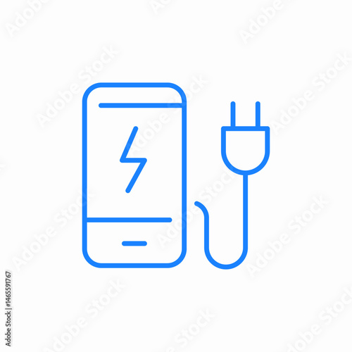 phone charger icon sign vector