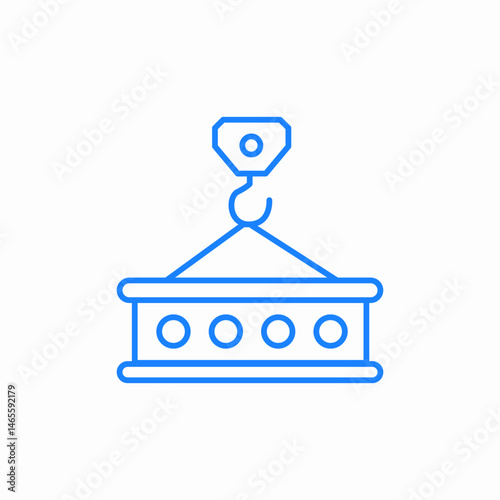 platform crane icon sign vector