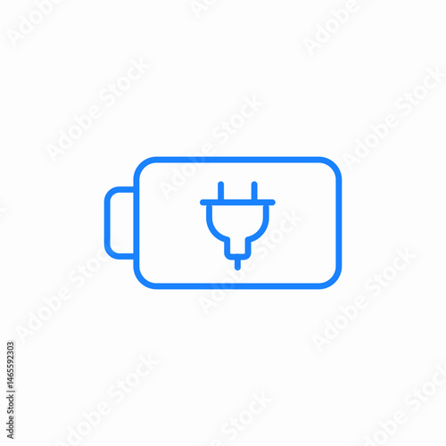 plug battery icon sign vector