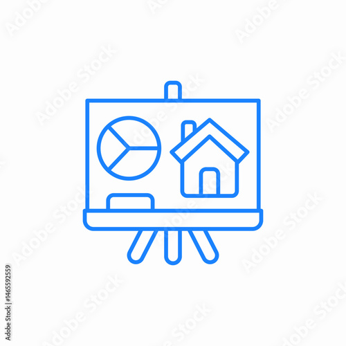 presentation board icon sign vector