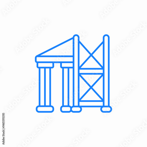 scaffolding structure icon sign vector