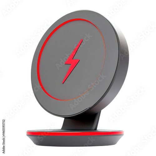 Wireless charger modern design isolated on white background