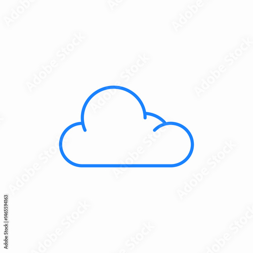 single cloud icon sign vector