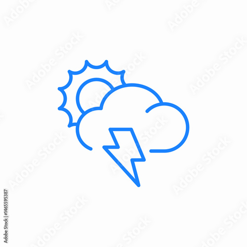 stormy weather icon sign vector