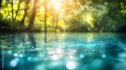 Serenity in Transparency: An Oasis of Reflective Waters