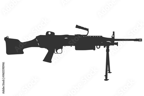  Heavy Machine Gun Vector Design