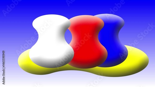 3d animation 4 color gradient liquid blobs with beautiful expanding and closing patterns
