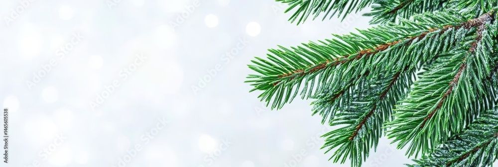 Serene Evergreen Branches Winter Wonderland - Peaceful evergreen pine branches symbolize nature, tranquility, winter holidays, hope, and new beginnings. A soft Serene Evergreen Branches Winter Wonderland - Peaceful evergreen pine branches symbolize nature, tranquility, winter holidays, hope, and new beginnings. A soft