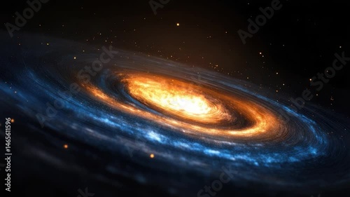 Spiral galaxy in deep space.