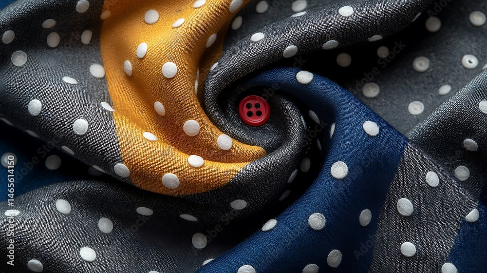 Fototapeta premium Close-up view of a patterned fabric with a swirling texture.